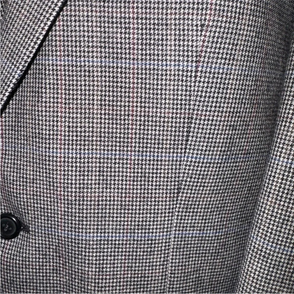 BURBERRY Men’s Wool Gray Plaid Blazer Sports Coat Suit Jacket - Picture 6 of 12